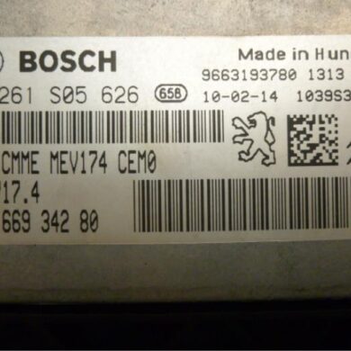 Peugeot 308 1.4 VTI 16V Engine management computer 8FS 2010 1943KX-1943KY