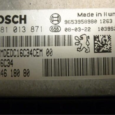 Peugeot 308 1.6 HDi 16V Engine management computer 9HZ-9HZ9H01-9H01 2008 1943F6-1943F7