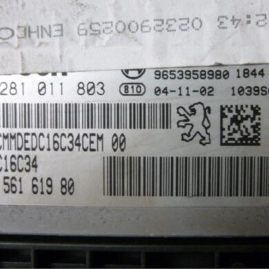 Peugeot 307  Engine management computer 9HZ 2005 1940XC
