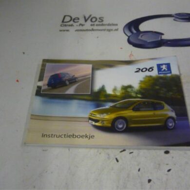 Peugeot 206 1.6 16V Instruction Booklet 2004