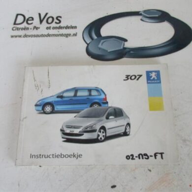 Peugeot 307  Instruction Booklet 2003