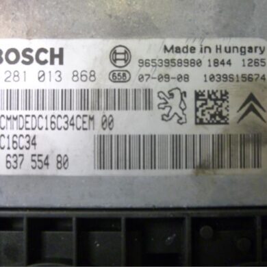 Peugeot 207 1.6 HDi 16V Engine management computer 9HZ 2008 1942NN-1942NP-1943T6