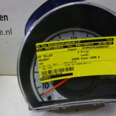 Peugeot 107 1.0 12V Kilometerteller KM 2006 6103AT-6105F0