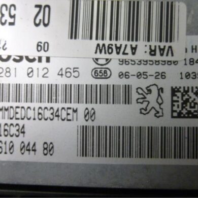 Peugeot 207 1.6 HDi 16V Engine management computer 9HZ 2006 1940VS