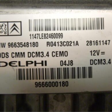 Peugeot 407  Engine management computer RHJ-RHFRHO1-RHF-RHO1 2008 1943ES-1943VJ-1943ET-1943VK