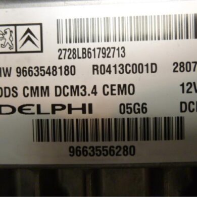 Peugeot 407  Engine management computer RHR 2006 1940PK-1943Q0-1943Q1