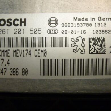 Peugeot 308 1.4 VTI 16V Engine management computer 8FS 2008 1942WA-1942WC-1943KX-1943KY