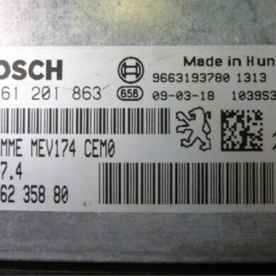 Peugeot 207 1.6 16V Engine management computer 5FW 2009 1943YQ-1943YR