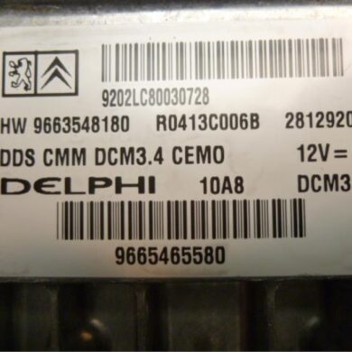 Peugeot 407 2.0 HDiF 16V Engine management computer RHR 2008 1943Q2-1943Q3