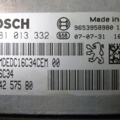 Peugeot 307 1.6 HDi 16V Engine management computer 9HV 2007 194303-194304