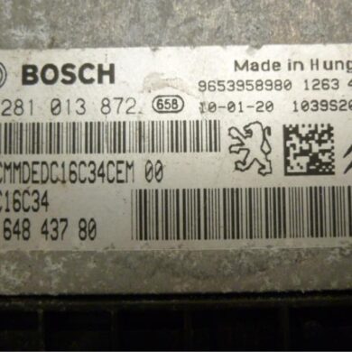 Peugeot 308 1.6 HDi 16V Engine management computer 9HX-9HX9H02-9H02 2010 1942WE-1943V5-1942WF-1943V6